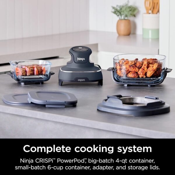 Ninja Crispi 4-in-1 Portable Glass Air Fryer Cooking System, - Image 11