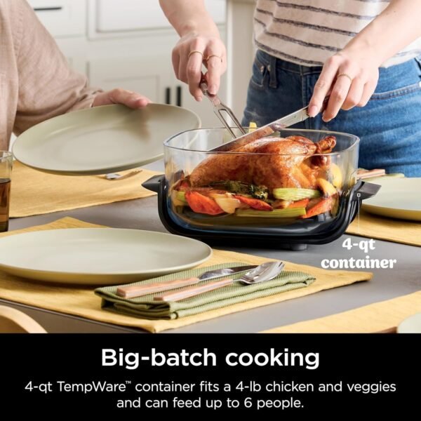 Ninja Crispi 4-in-1 Portable Glass Air Fryer Cooking System,