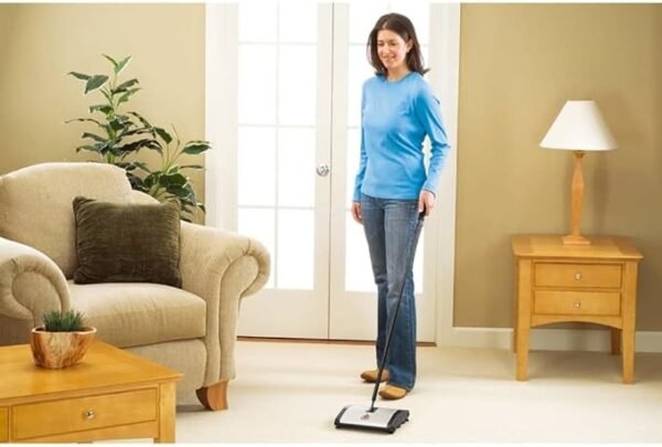 Bissell Natural Sweep Carpet and Floor Sweeper with Dual Brush Rotating System and 2 Corner Edge Brushes,