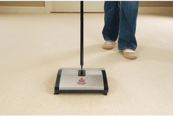 Bissell Natural Sweep Carpet and Floor Sweeper with Dual Brush Rotating System and 2 Corner Edge Brushes,