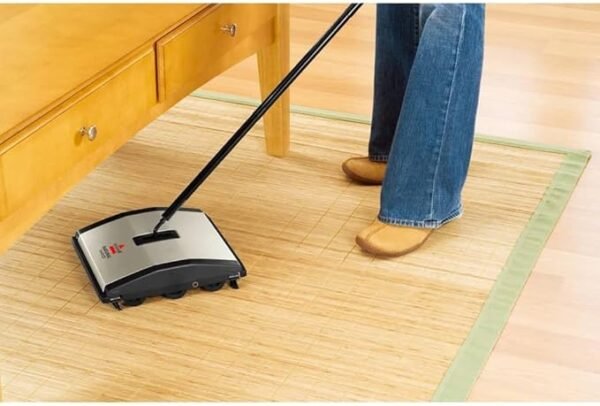 Bissell Natural Sweep Carpet and Floor Sweeper with Dual Brush Rotating System and 2 Corner Edge Brushes,