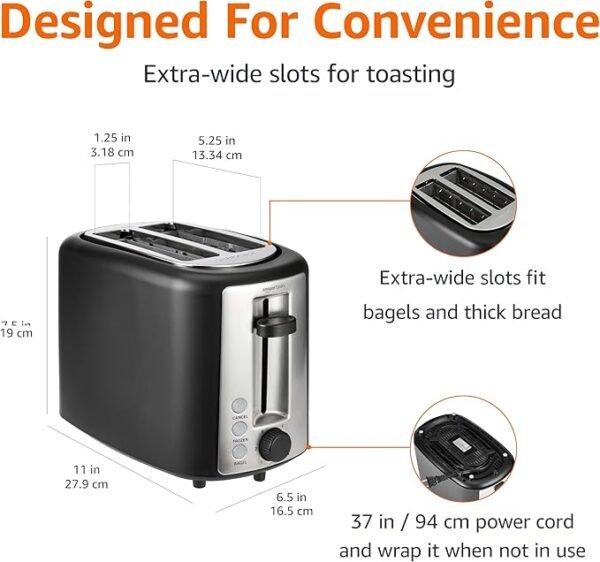 Amazon Basics 2 Slice Toaster