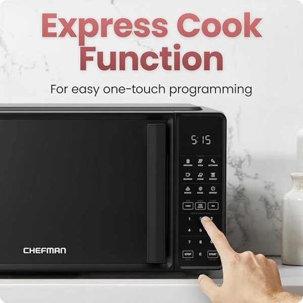 Chefman Countertop Microwave Oven 0.7 Cu. Ft., 700 Watts with 10 Power Levels