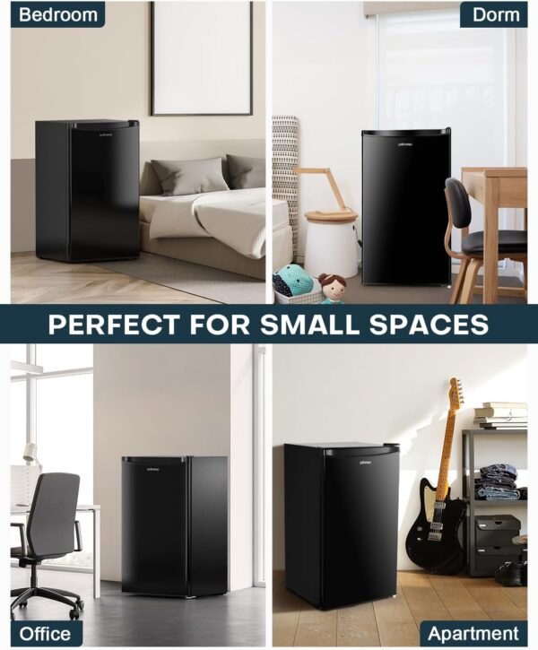 Upstreman 3.2 Cu.Ft Mini Fridge with Freezer