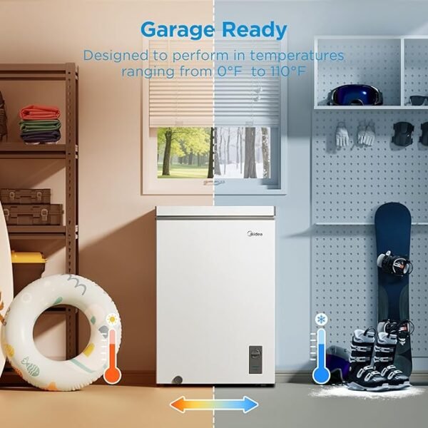 Midea MERC04C4BAWW 3.5 Cubic Feet Chest Freezer