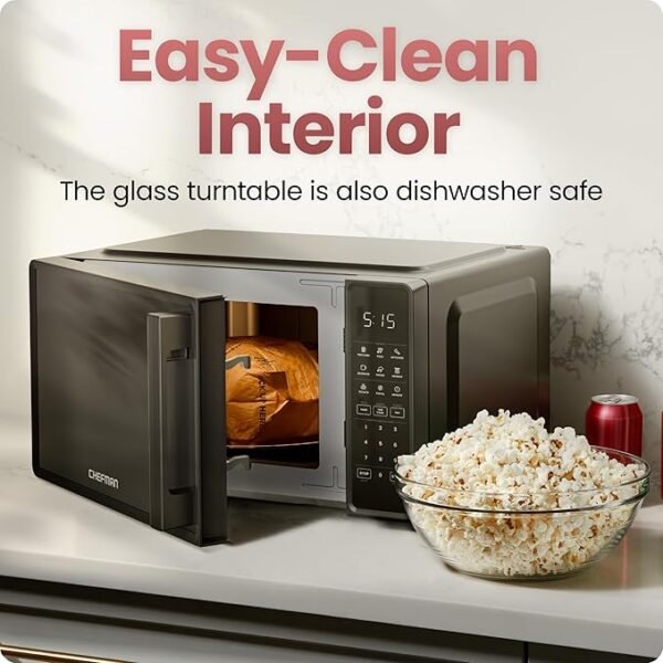 Chefman Countertop Microwave Oven 0.7 Cu. Ft., 700 Watts with 10 Power Levels
