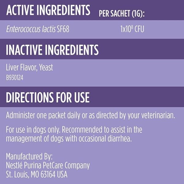 Purina Pro Plan Veterinary Supplements FortiFlora Dog Probiotic Supplement,