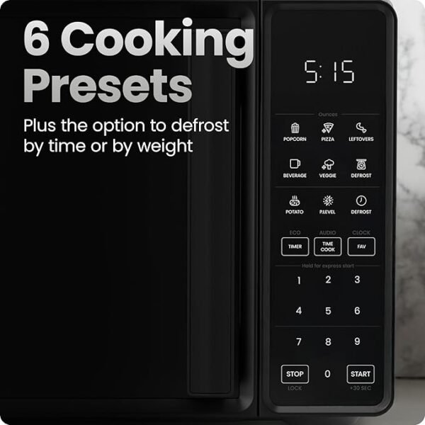 Chefman Countertop Microwave Oven 0.7 Cu. Ft., 700 Watts with 10 Power Levels