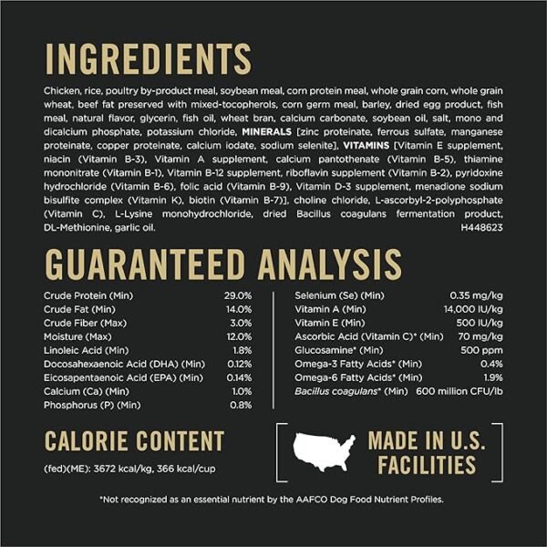 Purina Pro Plan Complete Essentials Shredded Blend Chicken and Rice Dog Food Dry Formula with Probiotics for Dogs -