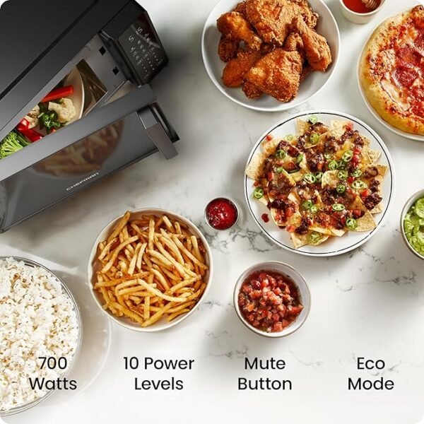 Chefman Countertop Microwave Oven 0.7 Cu. Ft., 700 Watts with 10 Power Levels