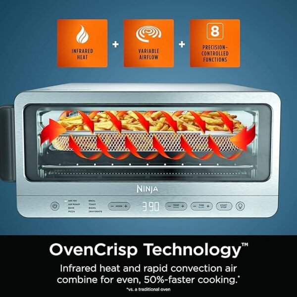 Ninja Flip Toaster Oven&Air Fryer, 8-in-1 Functionality