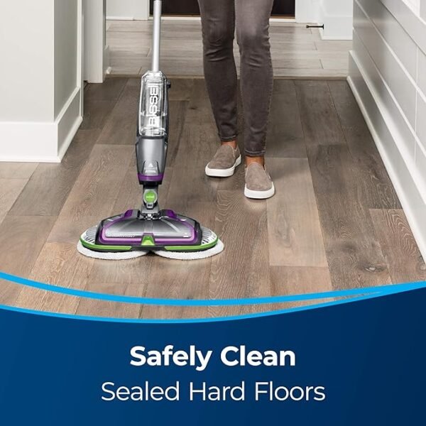 BISSELL® Spinwave Cordless Pet Hard Floor Spin Mop Cleaner 18V with washable mop pads for sealed hard floors