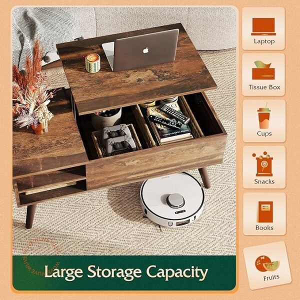 WLIVE Lift Top Coffee Table for Living Room