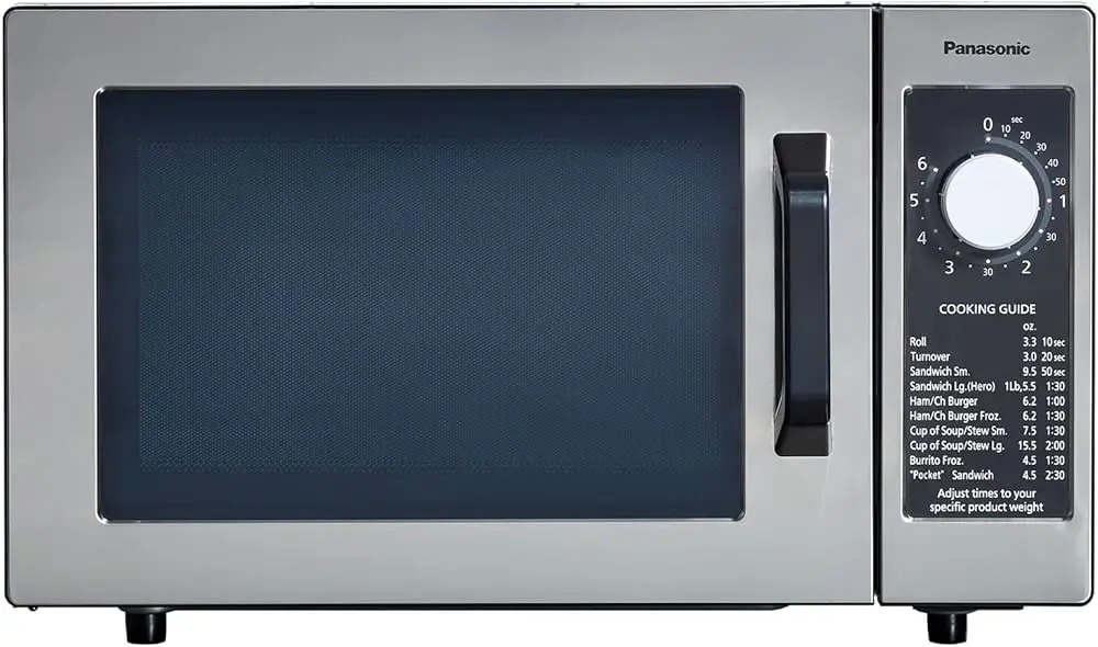 Panasonic NE-1025F Compact Light-Duty Countertop Commercial Microwave Oven with 6-Minute Electronic Dial Control Timer