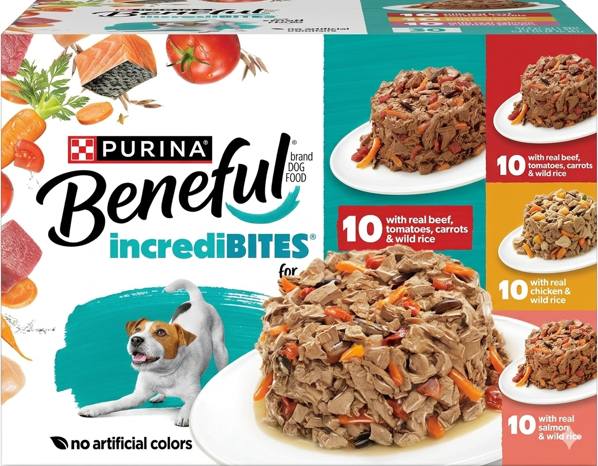 Purina Beneful IncrediBites for Small Dogs Wet Dog Food Variety Pack, 3 oz. Cans, 30 Count