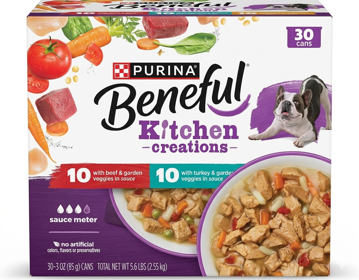 Purina Beneful Kitchen Creations Wet Dog Food Variety Pack, 3 oz. Cans, 30 Count
